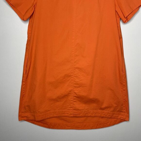 PETER SOM Collective Dress Womens 4 Orange T-Shirt Shift Cotton Stretch Pockets - Picture 5 of 12